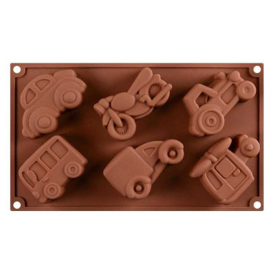 Silikónová forma na mydlo dopravné prostriedky II. - 6ks