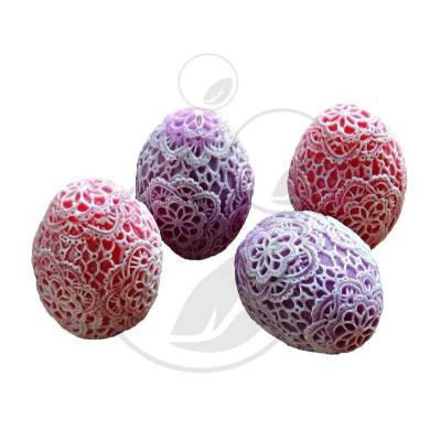 Silikónová forma na mydlo a sviečku 3D krajkové vajíčko