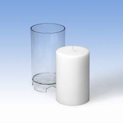 Polykarbonátová forma na sviečku valec pr. 7,2x11,7cm