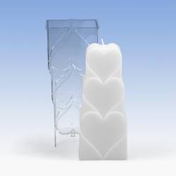 Polykarbonátová forma na sviečku srdcia 7,7x5,2x18,2cm
