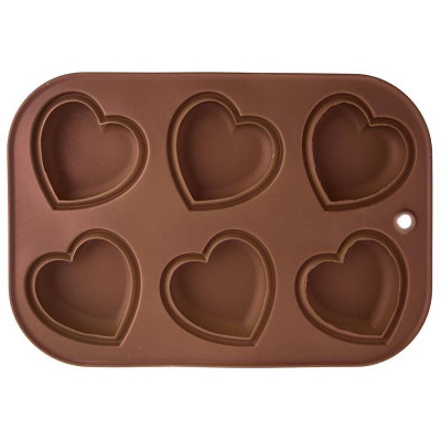 Silikónová forma na mydlo srdce - 6ks