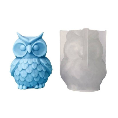 Silikónová forma na mydlo a sviečku 3D sovička VII.