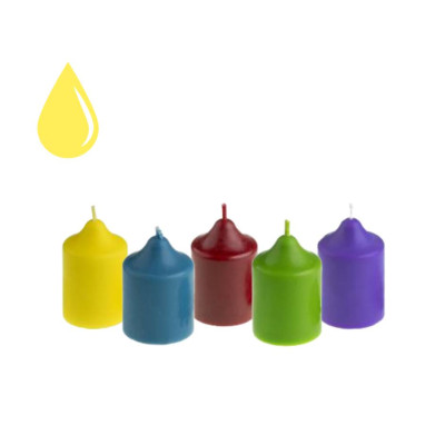 Tekutá farba na sviečky - žltá 10ml