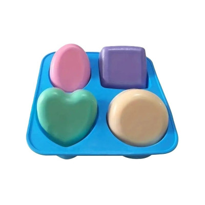 Silikónová forma na mydlo 4 v 1 V. - ZÁKLADNÉ TVARY