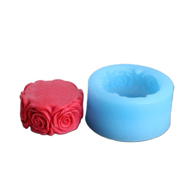 Silikónová forma na mydlo a sviečky ružičkový kruh