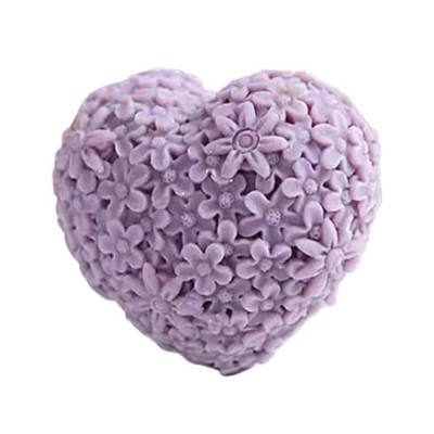 Silikónová forma na mydlo a sviečku kvetinové srdiečko IV.