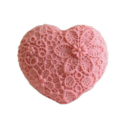 Silikónová forma na mydlo krajkové srdiečko II.