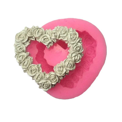 Silikónová miniformička ružičkové srdiečko
