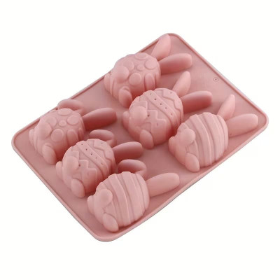 Silikónová forma na mydlo vajíčka s ušami - 6ks