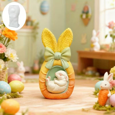 Silikónová forma na mydlo a sviečku 3D veľkonočný zajačik V.