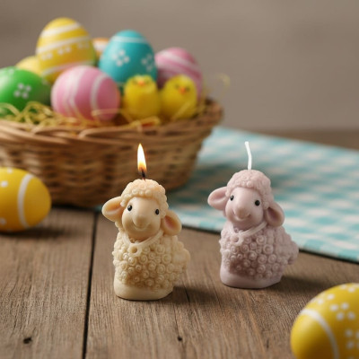 Silikónová forma na mydlo a sviečku 3D ovečka IV.