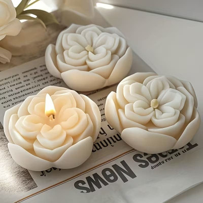 Silikónová forma na mydlo a sviečku 3D kvet XII.