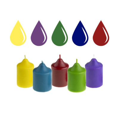 Sada tekutých farieb na sviečky - 5x10ml
